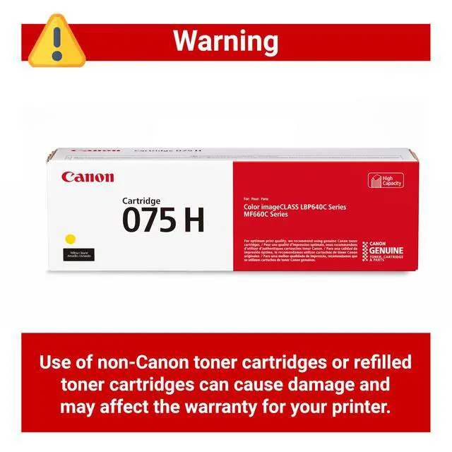 Alt view image 4 of 6 - Genuine 075 Yellow High Capacity Toner Cartridge Compatible with MF660 Series and LBP640 Series Laser Printers