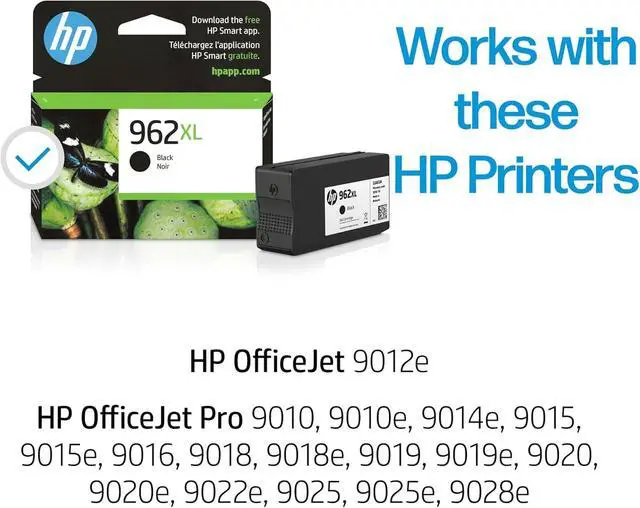 Alt view image 2 of 7 - 962XL Blk/962 CMY Original Ink Bundle for OfficeJet Pro 9010/9020 Series