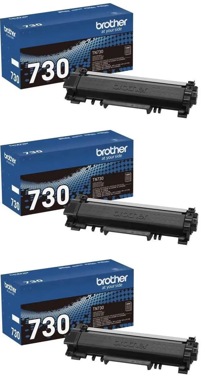 Main image of Genuine TN730 3-Pack Standard Yield Black Toner Cartridge with Approximately 1,200 Page Yield/Cartridge