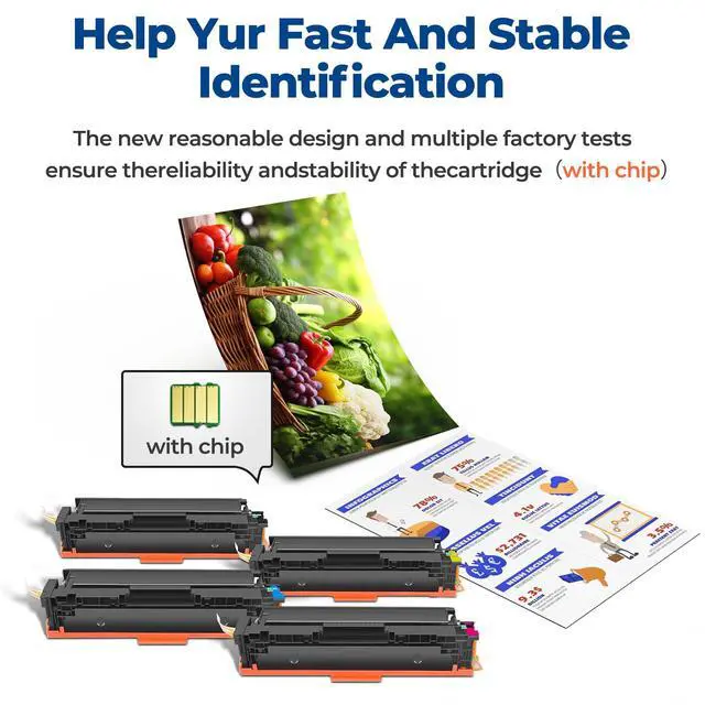 Alt view image 5 of 7 - 508A Black Toner Color M553 M553dn M553n Compatible with HP 508A HP508A 508X CF360A Black Toner Cartridges (with Chip) for Color Laser Jet Enterprise M553 M553dn M553n M553X M552 M552dn MFP M577