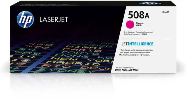 Main image of 508A Magenta Toner Cartridge Printers | Works with Color LaserJet Enterprise M552, M553; Color LaserJet Enterprise MFP M577 Series | CF363A