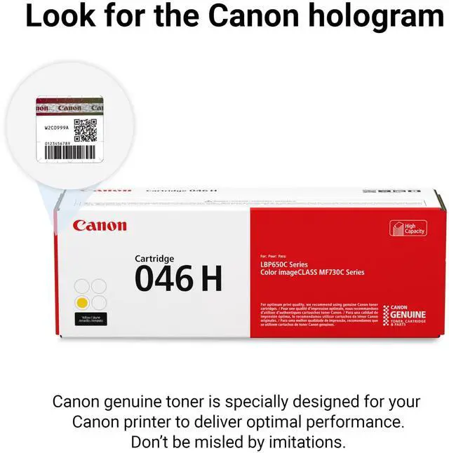 Alt view image 5 of 6 - Genuine 046 Yellow Toner Cartridge High Capacity Compatible with LBP654Cdw, MF731Cdw, MF733Cdw, MF735Cdw
