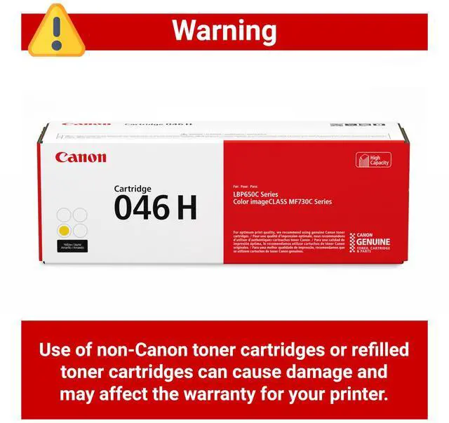 Alt view image 4 of 6 - Genuine 046 Yellow Toner Cartridge High Capacity Compatible with LBP654Cdw, MF731Cdw, MF733Cdw, MF735Cdw