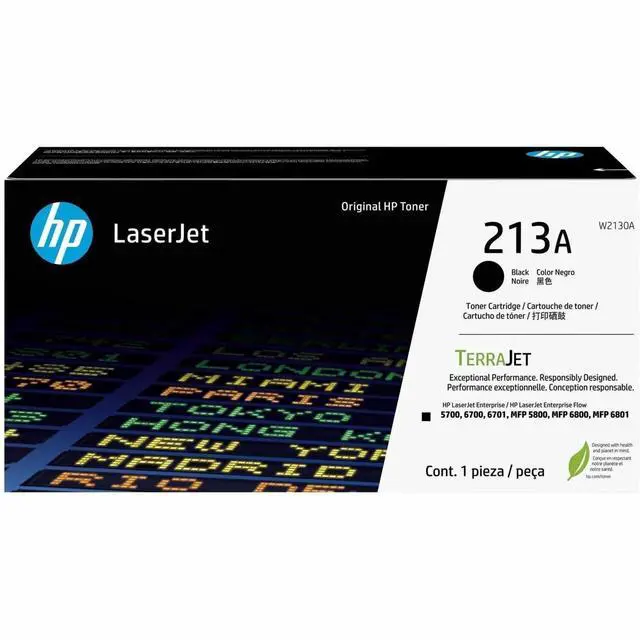 Alt view image 2 of 7 - 213A Black Original LaserJet Toner Cartridge, W2130A. Works Printer Series: 5700, 5800, 6700, 6701, 6800, 6801