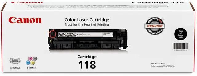 Main image of Genuine 118 Black Toner Cartridge Compatible with MF720 Series, LBP7200Cdn, LBP7660Cdn, MF8300 Series, MF8580Cdw