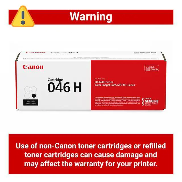 Alt view image 4 of 6 - Genuine 046 Black Toner Cartridge High Capacity Compatible with LBP654Cdw, MF731Cdw, MF733Cdw, MF735Cdw