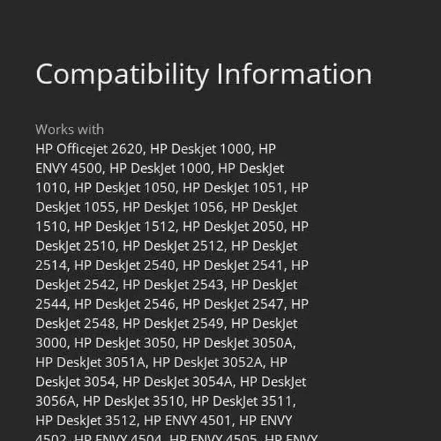 Alt view image 2 of 7 - Original 61 Tri-Color / 61XL Black Ink Cartridges (2-Pack) | Works DeskJet 1000, 1510, 2050, 2500, 3000, 3510 Envy 4500, 5530