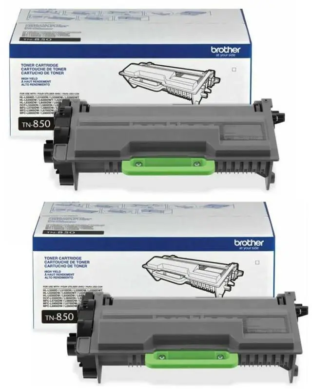 Main image of TN-850 DCP-L5500 L5600 L5650 HL-L5000D L5100 L5200 L5200 Toner Cartridge (Black) in Retail Packaging - 2 Pack