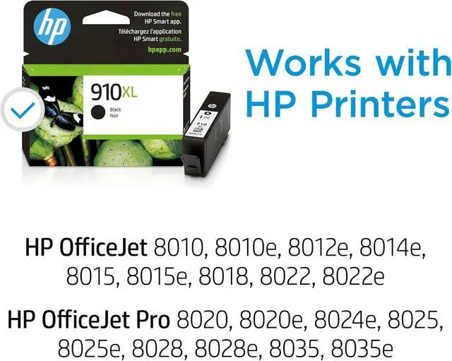 Alt view image 2 of 7 - 910XL Blk/910 CMY Original Ink Bundle for OfficeJet Pro 8020/8030 Series