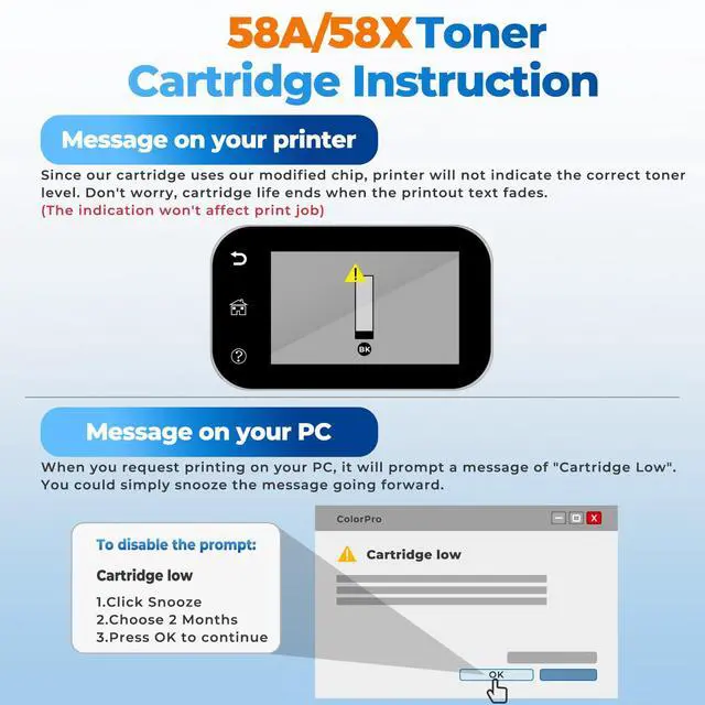 Alt view image 7 of 7 - CF258X 58X Toner Cartridges Black for Laser Jet M404dn M428fdw Compatible with HP 58X 58A Toner Cartridges for Laser Jet Enterprise M404dn M404dw M404n M428fdw M428dw M428fdn MFP M304dn M406dn M430f