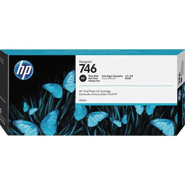 Alt view image 2 of 2 - 746 Photo Black 300-ml Genuine Ink Cartridge (P2V82A) for DesignJet Z6 & Z9+ Large Format Printers