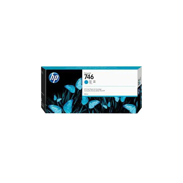 Alt view image 2 of 3 - 746 Cyan 300-ml Genuine Ink Cartridge (P2V80A) for DesignJet Z6 & Z9+ Large Format Printers