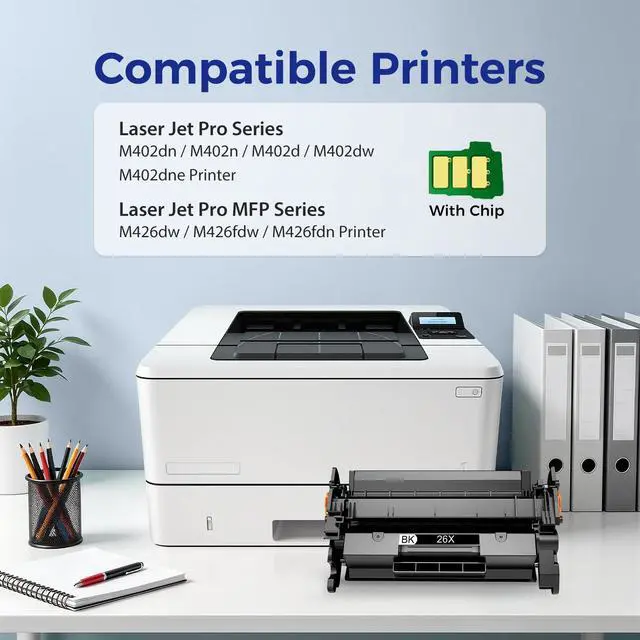 Alt view image 2 of 7 - 26X CF226X High Yield Toner Cartridge 2 Pack (18,000 Pages) for HP 26X 26A | HP26X Work with HP LaserJet Pro M402n M402dn M402dne M402dw, Pro MFP M426fdn M426fdw M426dw Printer