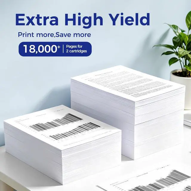 Alt view image 3 of 7 - 26X CF226X High Yield Toner Cartridge 2 Pack (18,000 Pages) for HP 26X 26A | HP26X Work with HP LaserJet Pro M402n M402dn M402dne M402dw, Pro MFP M426fdn M426fdw M426dw Printer