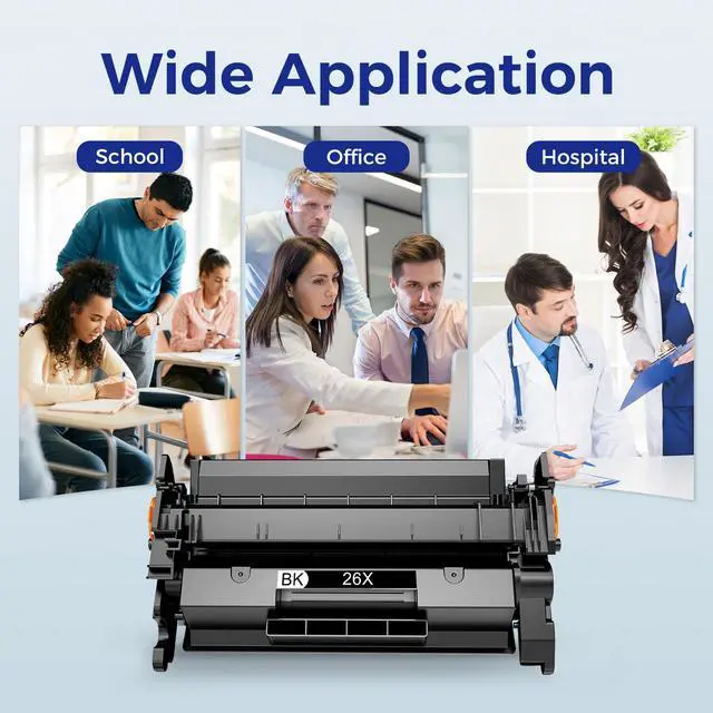 Alt view image 6 of 7 - 26X CF226X High Yield Toner Cartridge 2 Pack (18,000 Pages) for HP 26X 26A | HP26X Work with HP LaserJet Pro M402n M402dn M402dne M402dw, Pro MFP M426fdn M426fdw M426dw Printer