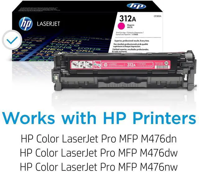 Alt view image 2 of 7 - 312A Magenta Toner Cartridge | Works Color LaserJet Pro MFP M476 Series | CF383A