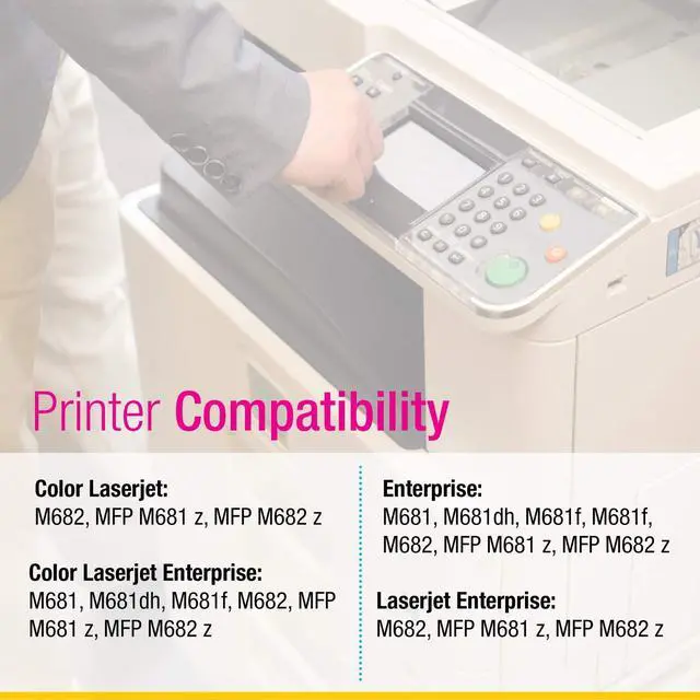 Alt view image 4 of 5 - CS Replacement Toner Cartridge Compatible with HP 657X CF470X Black Color Enterprise M681 M681dh M681f M682 MFP M681 z MFP M682 z Toner Cartridge Black