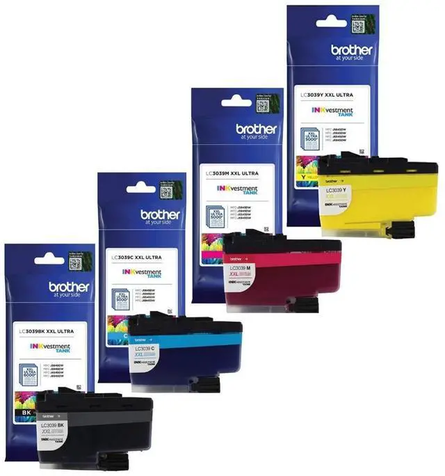 Main image of Genuine LC3039BK, LC3039C, LC3039M, LC3039Y Ultra High-Yield Black/Cyan/Magenta/Yellow INKvestment Tank Ink Cartridge Set, LC3039