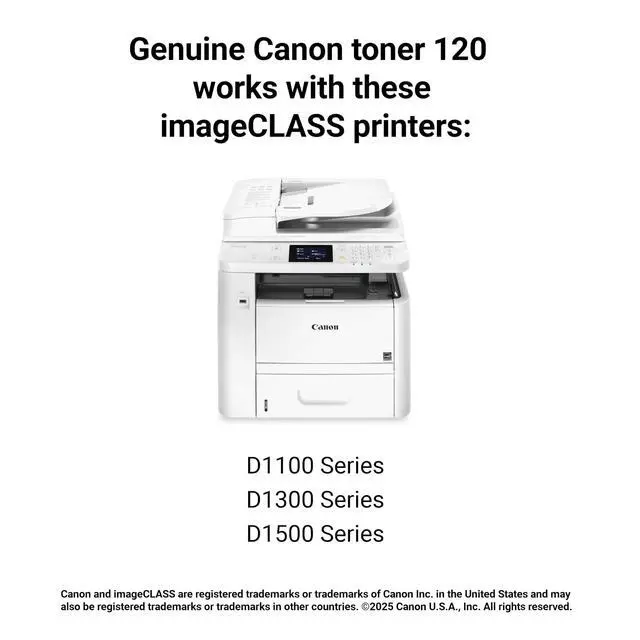 Alt view image 6 of 6 - Genuine 120 Black Toner Cartridge Compatible with D1100 Series, D1300 Series, D1500 Series