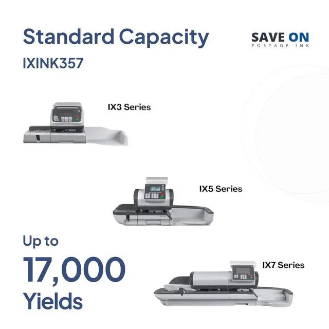 Alt view image 5 of 7 - Compatible IXINK357 Quadient Neopost Ink Cartridge (1 Pack, Standard Capacity) - Fluorescent Red Printer Ink Cartridge for IX3 IX5 & IX7 Mailing System & Postage Meter - Replacement Inkjet Printer Ink