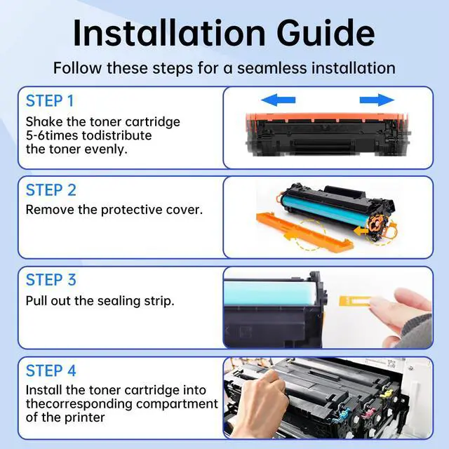 Alt view image 6 of 7 - Compatible Color Toner Cartridges with Chip for Lexmark C3224, MC3426, MC3326, C3326, C3426, MC3224 Printer, Cyan, Magenta, Yellow