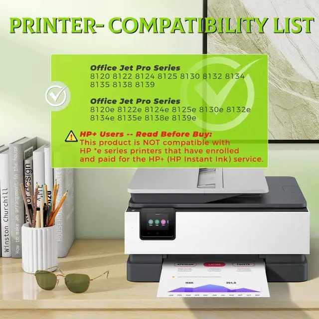 Alt view image 3 of 7 - 923e 923XL Ink Cartridges for OfficeJet Pro 8130e 8125e 8120e 8135e Printer Ink Compatible with HP 923 XL hp923 Ink Cartridge Combo Pack for OfficeJet Pro 8135e 8135 8125e 8120e 8120 8139e 8130 8122e