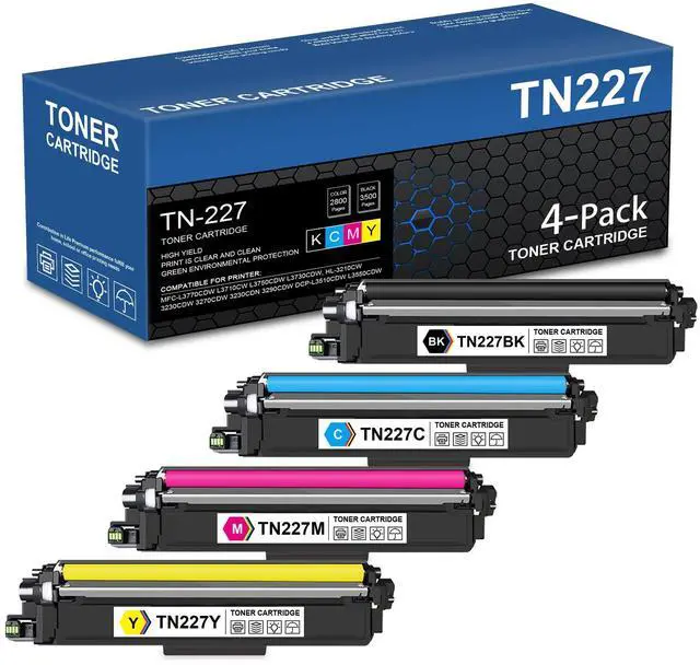Main image of TN227 Toner Replacement for TN227 TN 227 TN-227 TN-227BK/C/M/Y High Yield Toner Cartridge for MFC-L3770CDW MFC-L3710CW MFC-L3750CDW HL-3230CDW HL-3210CW Printer (4 Pack)