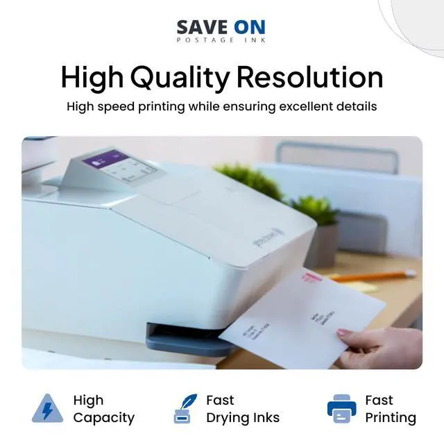 Alt view image 6 of 7 - Compatible Pitney Bowes SL-870-1 Red Ink Cartridge (2 Pack) Inkjet Printer Ink for SendPro Mailstation CSD1 Postage Meter Machine - PB Replacement Printer Cartridge w/OEM Compatibility