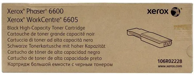 Main image of Phaser 6600/ WorkCentre 6605 Black High Capacity Toner Cartridge (8,000 Pages) - 106R02228