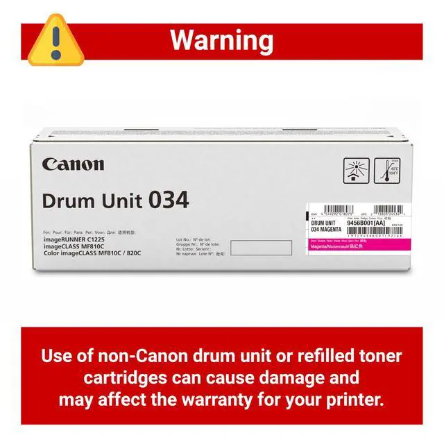Alt view image 4 of 6 - Genuine 034 Magenta Drum Cartridge Compatible with MF810Cdn, MF820Cdn