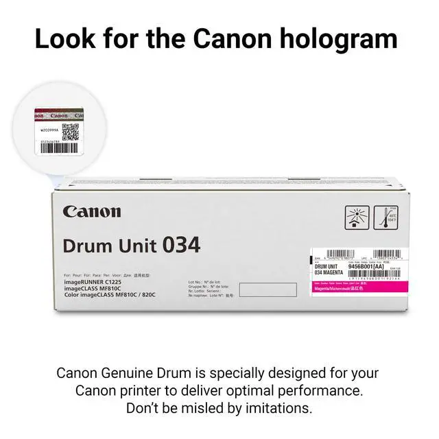 Alt view image 5 of 6 - Genuine 034 Magenta Drum Cartridge Compatible with MF810Cdn, MF820Cdn