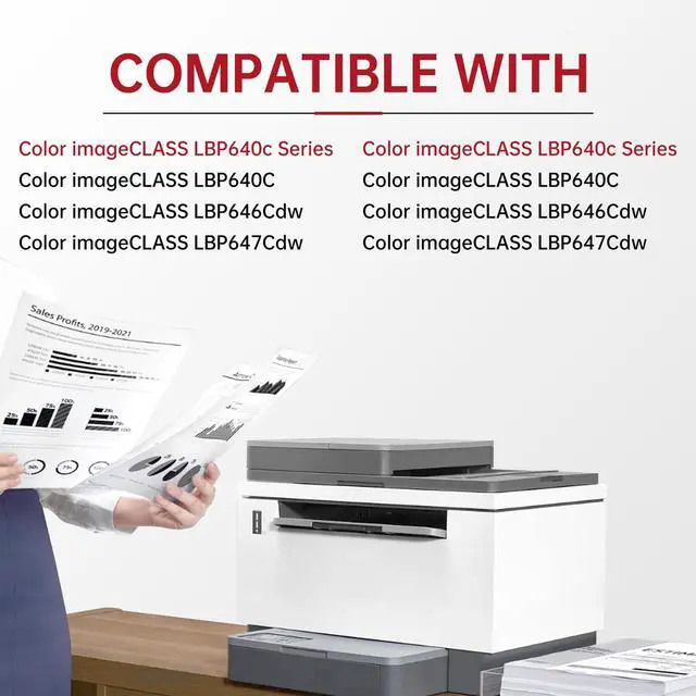 Alt view image 2 of 7 - 075 075H Toner Cartridges Set with Chip Compatible with Canon ImageCLASS MF665Cdw LBP646Cdw LPB647Cdw MF662Cdw MF663Cdw Printers for 075 075H CRG-075 CRG-075H Cartridges(BCYM,4-Pack)