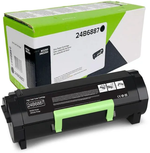 Main image of High Yield 24B6887 Toner Cartridge -with Chip Compatible with Lexmark 24B6887 Black Toner Cartridge Use for M3250 XM3250 Printer (22,000 Pages)