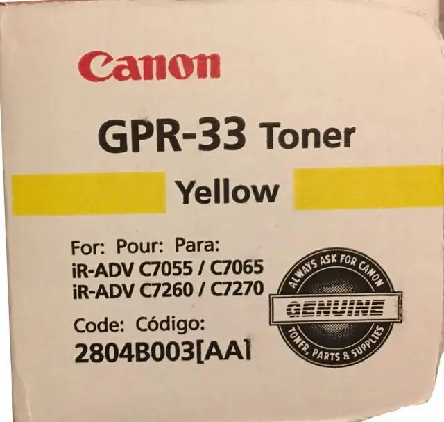 Alt view image 2 of 2 - 2803B003AA 2803B003AA (GPR-32) Toner, Yellow