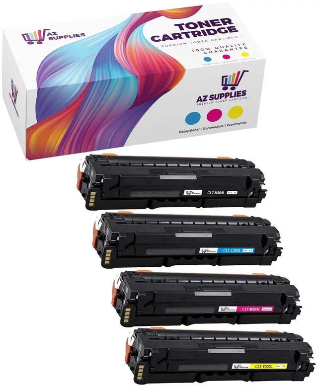 Main image of Compatible Toner Cartridge Replacement for Samsung CLT-505 CLT-K505L CLT-C505L CLT-M505L CLT-Y505L ProXpress C2620DW ProXpress C2670FW (Black Cyan Magenta Yellow - 4 Packs)