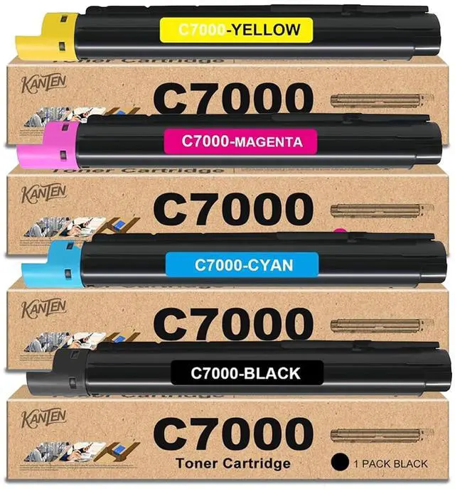 Main image of C7000 Toner Cartridge (with Chip) 106R03757 106R03758 106R03759 106R03760 | Replacement for Xerox Versalink C7000 C7000DN C7000N Printer (4-pack, bk-11.5k cmy-10.6k pages)