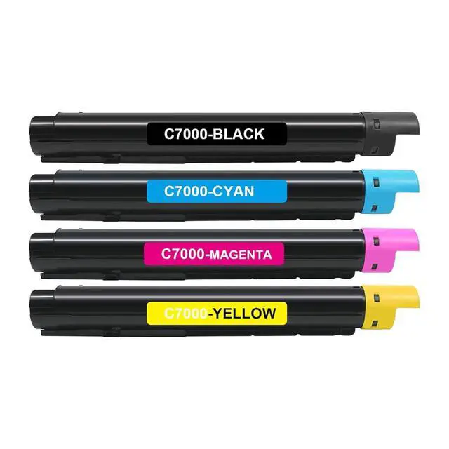 Alt view image 2 of 7 - C7000 Toner Cartridge (with Chip) 106R03757 106R03758 106R03759 106R03760 | Replacement for Xerox Versalink C7000 C7000DN C7000N Printer (4-pack, bk-11.5k cmy-10.6k pages)