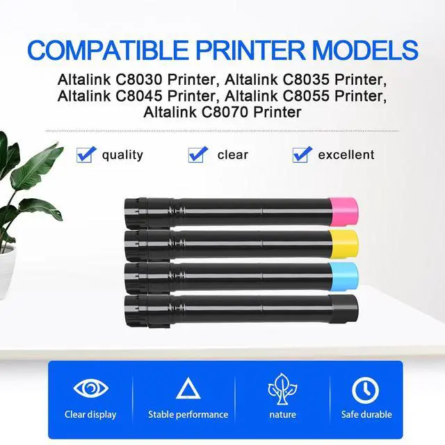 Alt view image 2 of 5 - AltaLink C8030 Toner Cartridge Compatible with Xerox AltaLink C8035 | 006R01697 006R01698 006R01699 006R01700 Replacement for AltaLink C8045 AltaLink C8055 AltaLink C8070 Printer
