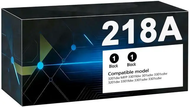 Main image of 218A Toner Cartridges 2Black with Chip Compatible for HP 218A W2180A Toner Cartridges Color LaserJet Pro MFP 3301fdw Toner 3301cdw 3201dw 3301sdw Printer Ink MFP 3301 W2180A 218A Toner