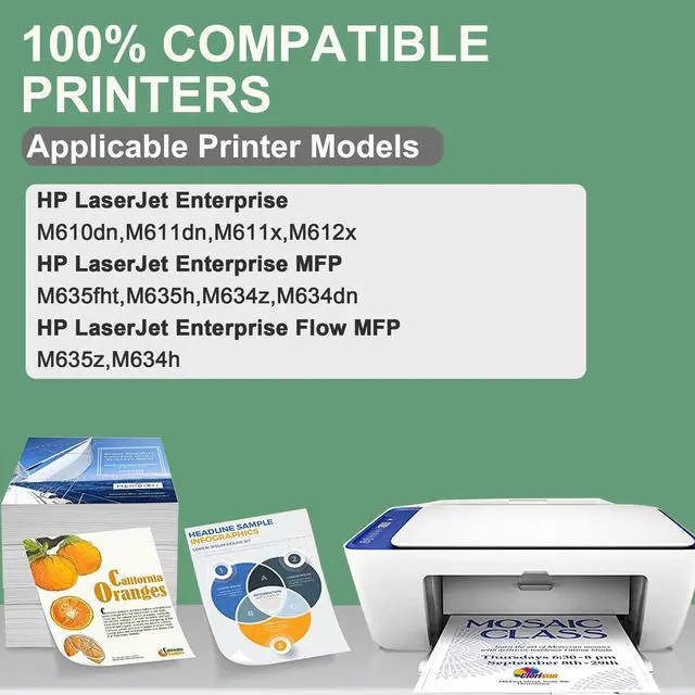 Alt view image 5 of 7 - 147X Black Toner Cartridge 1-Pack with Chip Compatible Replacement for HP 147X 147A W1470X W1470A for HP Laserjet Enterprise M610n M611dn M611x M612dn M612x MFP M634h M635fht Printer High Yield Ink