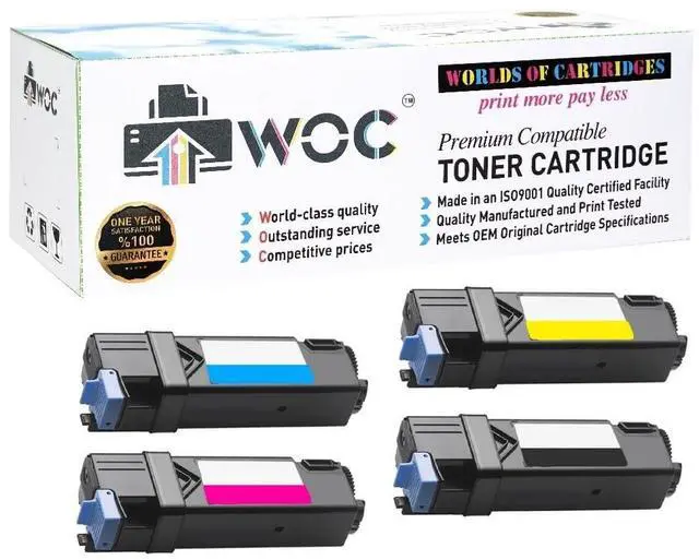 Main image of WOC Compatible Toner Cartridge Replacement for Xerox | 106R01278 / 106R01279 / 106R01280 / 106R01281 (4-Pack: Cyan + Magenta + Yellow + Black) for Use in Phaser 6130
