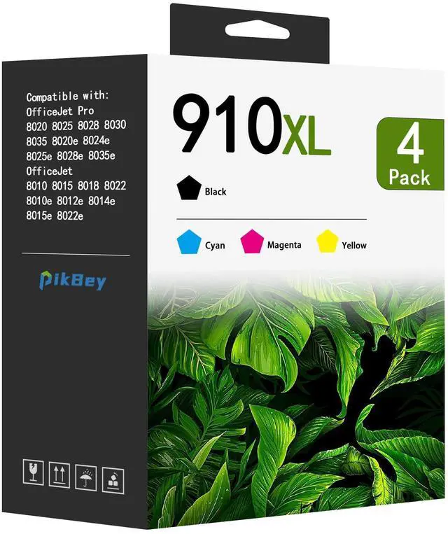 Main image of 910XL Ink Cartridges Combo Pack (4-Pack, Black/Cyan/Magenta/Yellow) Replacement for HP 910XL 910 Ink Cartridges with OfficeJet 8010 8015 8018 Pro 8020 8025 8028 8030 8035 8025e 8028e Printer