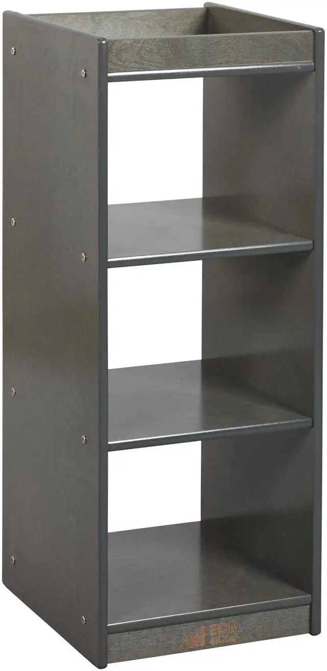 Main image of 3-Cube Double-Sided Vertical Storage Organizer, Classroom Furniture, Grey Wash