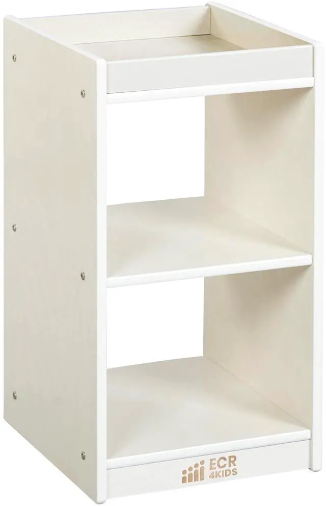 Main image of 2-Cube Double-Sided Vertical Storage Organizer, Classroom Furniture, White Wash