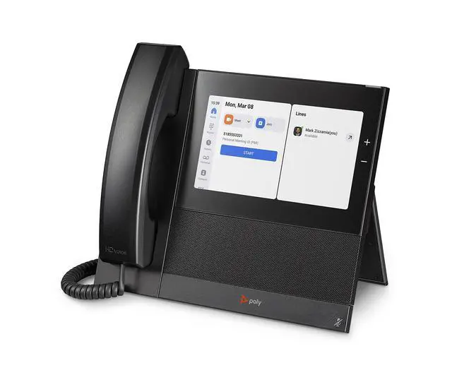 Alt view image 4 of 5 - Poly CCX 600 Desktop Business Media Phone (Polycom) - with Handset - Open SIP - Power Over Ethernet (POE) - 7-Inch Color Touchscreen - Works with Zoom (Certified), Teams, & More