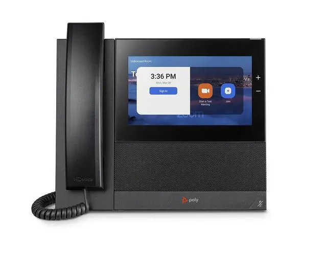 Alt view image 3 of 5 - Poly CCX 600 Desktop Business Media Phone (Polycom) - with Handset - Open SIP - Power Over Ethernet (POE) - 7-Inch Color Touchscreen - Works with Zoom (Certified), Teams, & More