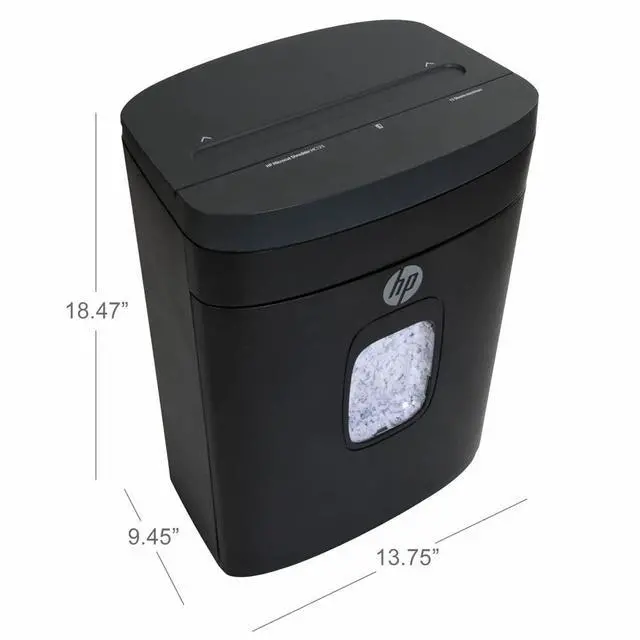 Alt view image 3 of 7 - HP - Micro Cut Paper Shredder, 12-Sheet Capacity, Slide Top Design, Pullout Basket, High Security Shredding for Home Office, Midsize Design with Rolling Casters