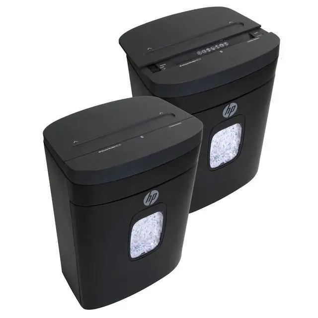 Alt view image 2 of 7 - HP - Micro Cut Paper Shredder, 12-Sheet Capacity, Slide Top Design, Pullout Basket, High Security Shredding for Home Office, Midsize Design with Rolling Casters