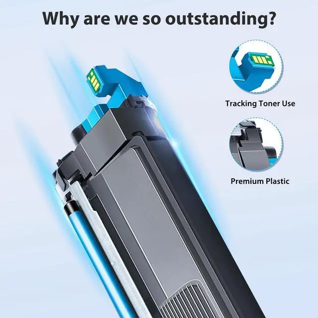 Alt view image 7 of 7 - TN433 Toner Cartridge Set Compatible for Brother TN-433 tn 433 High Yield | TN433BK TN433C TN433M TN433Y Work with HL-L8360CDW HL-L8260CDW MFC-L8900CDW MFC-L8610CDW MFC-L9570CDW(4 Pack, TN433BK/C/M/Y)