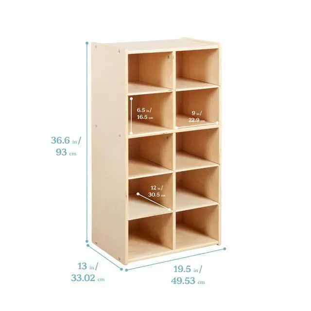 Alt view image 3 of 7 - Streamline 10 Cubby Tray Cabinet and 10 Scoop Front Bins, 5x2, Kids Furniture, Clear